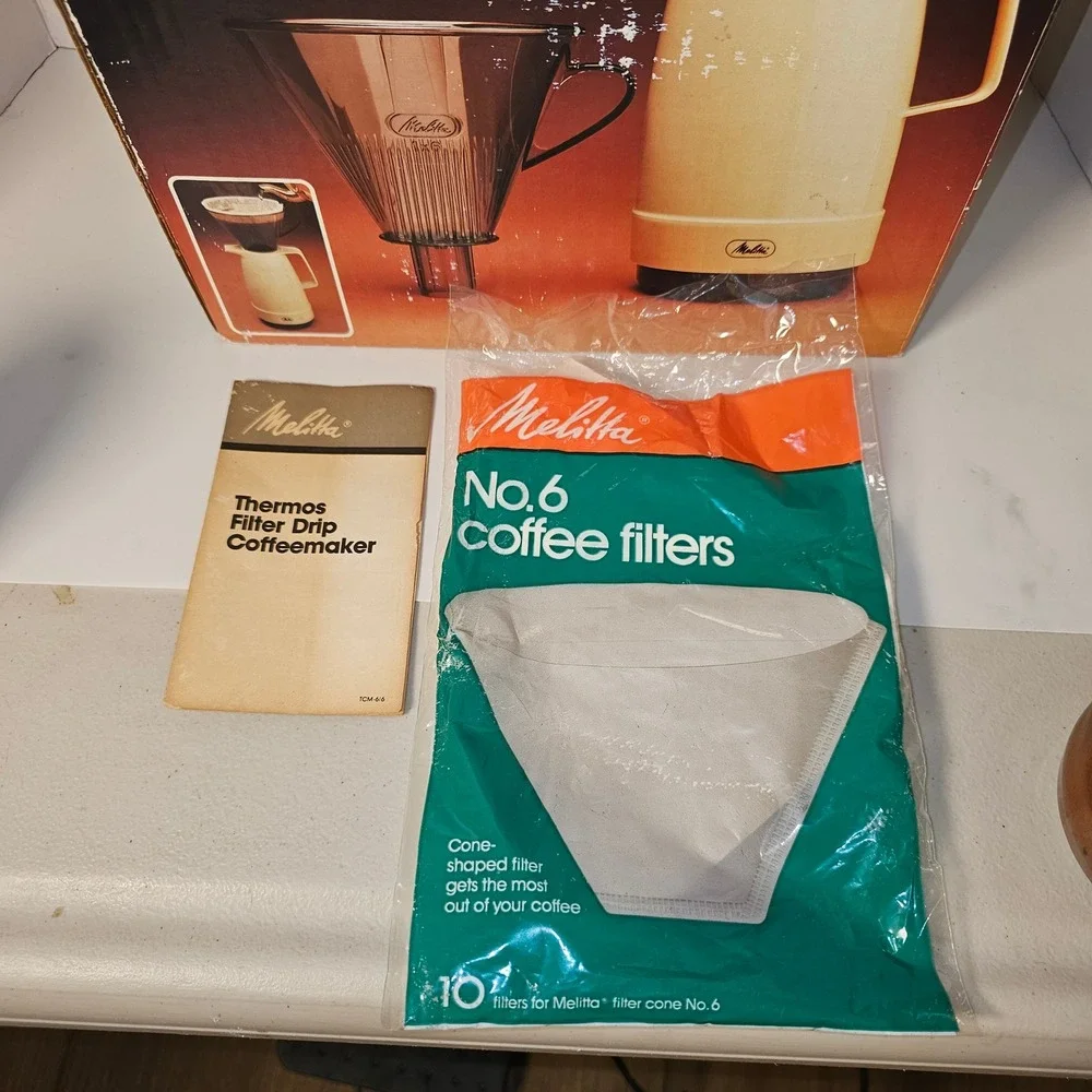 NOB‎ Melitta Thermos Filter Drip Coffeemaker 1x6 Cone TCM-6/6 West Germany 1983